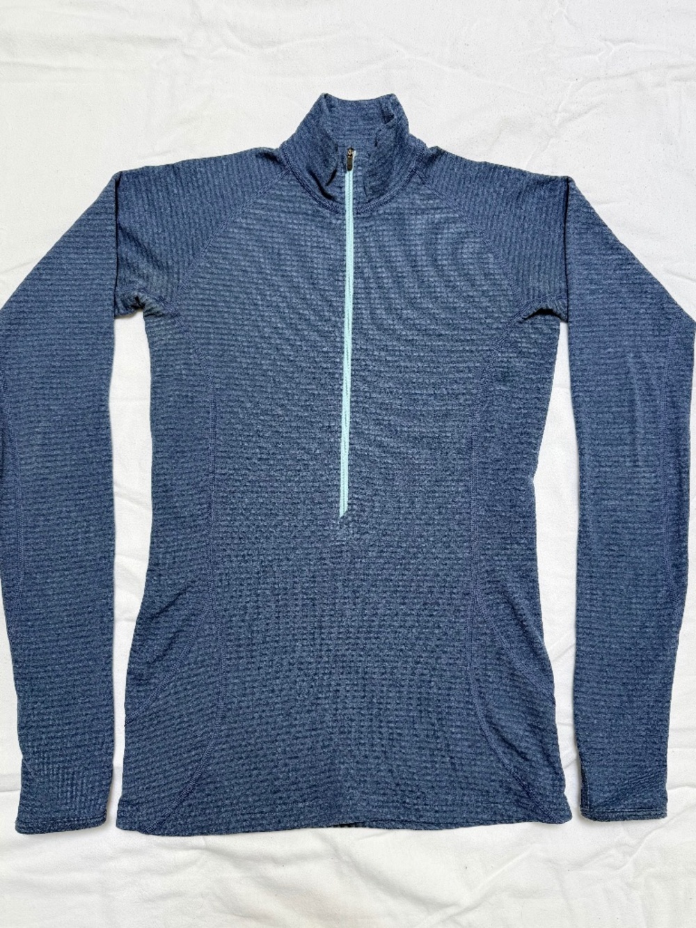 MEC Polartec blue half zip fleece hiking sweatshirt XS